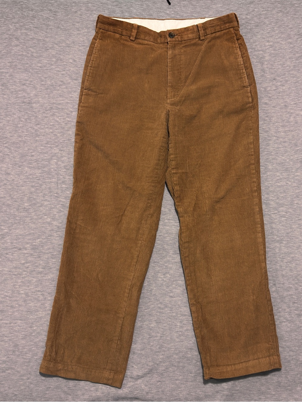 Brooks Brothers 346 Chino Pants Men's 33x30 Tan Corduroy Straight Cotton